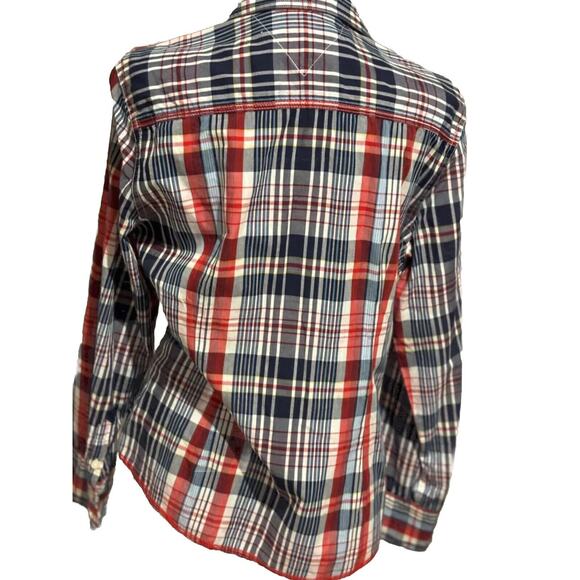 Tommy Hilfiger Plaid Western Nautical Long Sleeve Women’s Sz L Shirt Preppy Chic - Picture 3 of 7